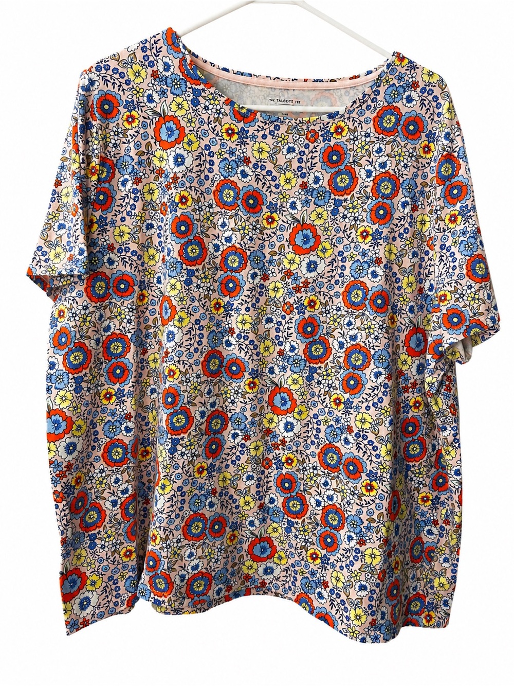 Talbots The Talbots Tee Women’s 3X Floral Print Top Plus Size Short Sleeve
